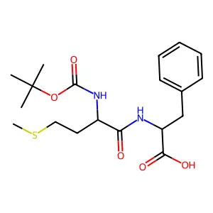 N-(tert-Butoxycarbonyl)methionylphenylalanine structure