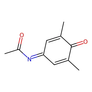 Acetyl-2,6-dimethyl-4-benzoquinone imine structure