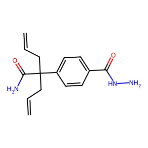 Benzoic acid, p-(1-allyl-1-carbamoyl-3-butenyl)-, hydrazide structure