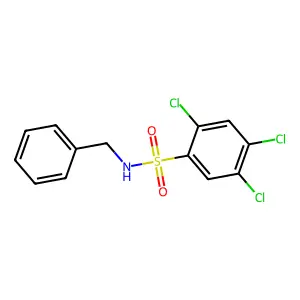 N-benzyl-2,4,5-trichlorobenzenesulfonamide structure