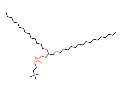 1-Hexadecyl-2-tetradecyl-glycero-3-phosphocholine structure