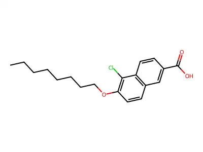 5-Chloro-6-(octyloxy)-2-naphthoic acid structure
