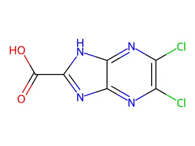 5,6-dichloro-1H-imidazo[4,5-b]pyrazine-2-carboxylic acid structure