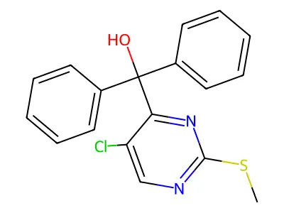 5-Chloro-2-(methylthio)-alpha,alpha-diphenyl-4-pyrimidinemethanol structure