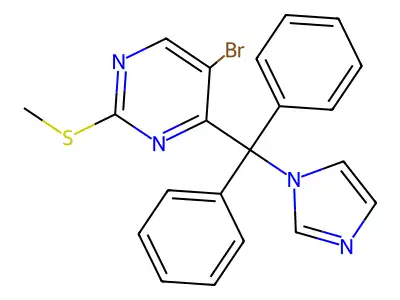 5-Bromo-4-(1H-imidazol-1-YL(diphenyl)methyl)-2-(methylthio)pyrimidine structure
