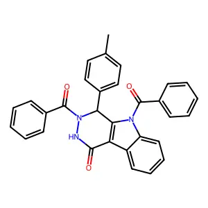 3,5-Dibenzoyl-4-(4-methylphenyl)-2,4-dihydropyridazino[4,5-b]indol-1-one structure