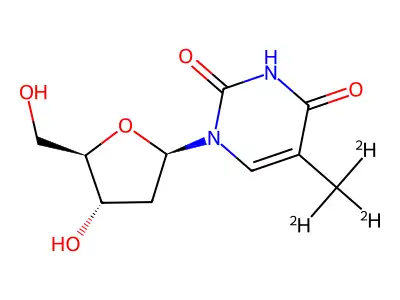 Thymidine alpha-anomer structure