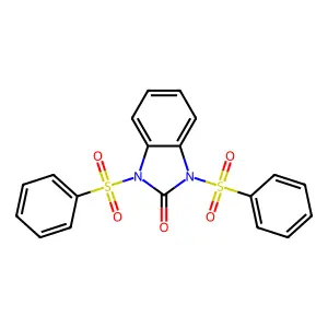 1,3-Dihydro-1,3-bis(phenylsulfonyl)-2H-benzimidazol-2-one structure