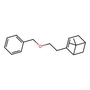 7,7-Dimethyl-4-(2-phenylmethoxyethyl)bicyclo(3.1.1)hept-3-ene structure
