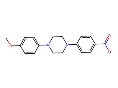 1-(4-Methoxyphenyl)-4-(4-nitrophenyl)piperazine structure
