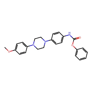 Phenyl N-(4-(4-(4-methoxyphenyl)piperazin-1-yl)phenyl)carbamate structure