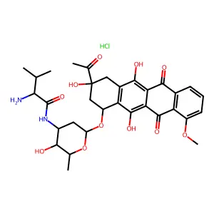 L-Valyldaunorubicin HCl structure