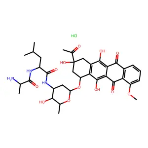 Alanylleucyl-daunorubicin structure