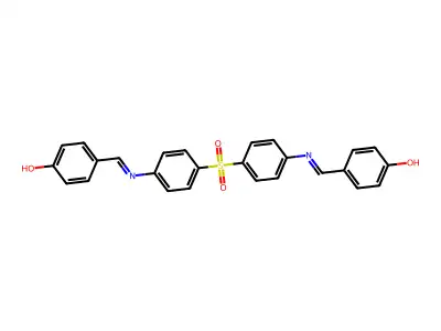 4,4'-Bis(4-hydroxybenzylideneamino)diphenyl sulfone structure