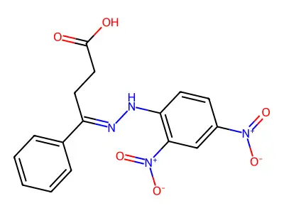 4-[(2,4-Dinitrophenyl)hydrazinylidene]-4-phenylbutanoic acid structure