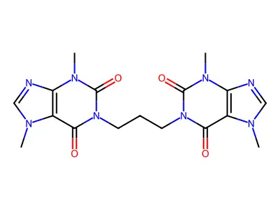 1,1-(Propane-1,3-diyl)bis(3,7-dimethyl-3,7-dihydro-1H-purine-2,6-dione) structure