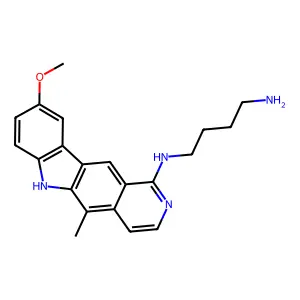 1,4-Butanediamine, N-(9-methoxy-5-methyl-6H-pyrido(4,3-b)carbazol-1-yl)- structure