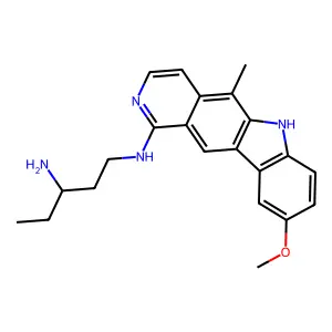 N-(9-Methoxy-5-methyl-6H-pyrido(4,3-b)carbazol-1-yl)-1,3-pentanediamine structure