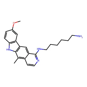 1,6-Hexanediamine, N-(9-methoxy-5-methyl-6H-pyrido(4,3-b)carbazol-1-yl)- structure