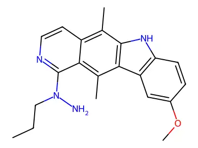1-(Amino-3-propylamino)-5,11-dimethyl-9-methoxy-6H-pyrido(4,3-b)carbazole structure