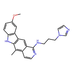 6H-Pyrido(4,3-b)carbazol-1-amine, N-(3-(1H-imidazol-1-yl)propyl)-9-methoxy-5-methyl- structure