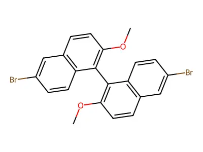 1,1'-Binaphthalene, 6,6'-dibromo-2,2'-dimethoxy- structure
