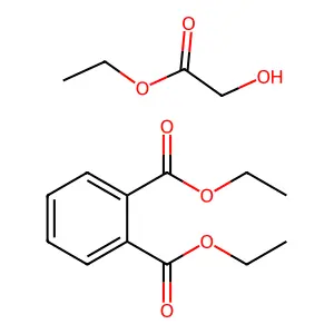 Diethyl benzene-1,2-dicarboxylate; ethyl 2-hydroxyacetate structure