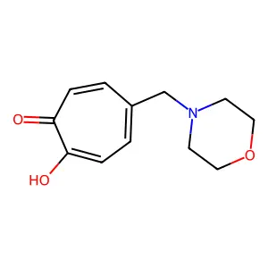 2-Hydroxy-5-morpholinomethyl-2,4,6-cycloheptatrien-1-one structure