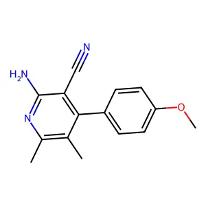 2-Amino-4-(4-methoxyphenyl)-5,6-dimethylnicotinonitrile structure