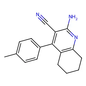 2-Amino-4-(4-methylphenyl)-5,6,7,8-tetrahydroquinoline-3-carbonitrile structure