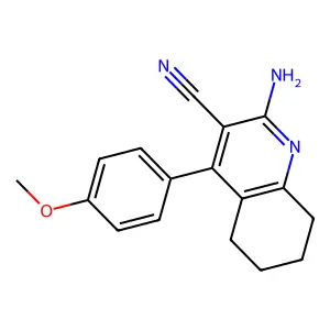 2-Amino-4-(4-methoxyphenyl)-5,6,7,8-tetrahydroquinoline-3-carbonitrile structure