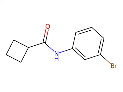 N-(3-bromophenyl)cyclobutanecarboxamide structure