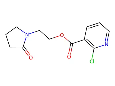 2-(2-Oxopyrrolidin-1-yl)ethyl 2-chloropyridine-3-carboxylate structure
