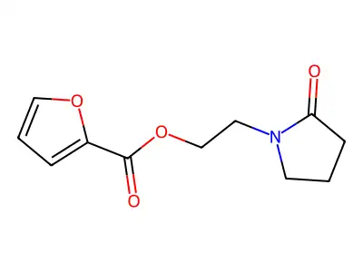 2-(2-Oxopyrrolidin-1-yl)ethyl furan-2-carboxylate structure