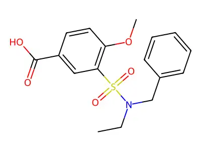 3-[Benzyl(ethyl)sulfamoyl]-4-methoxybenzoic acid structure
