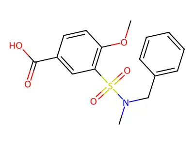3-(Benzyl(methyl)sulfamoyl)-4-methoxybenzoic acid structure