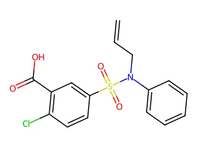 2-Chloro-5-[phenyl(prop-2-en-1-yl)sulfamoyl]benzoic acid structure