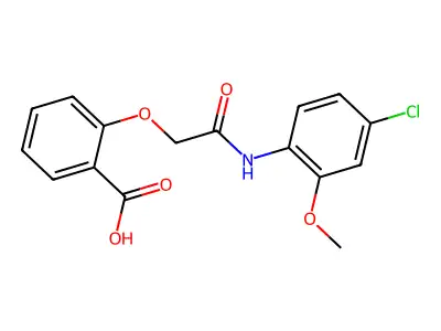 2-[(4-Chloro-2-methoxy-phenylcarbamoyl)-methoxy]-benzoic acid structure