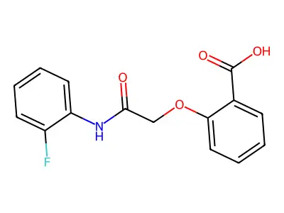 2-{[(2-Fluorophenyl)carbamoyl]methoxy}benzoic acid structure