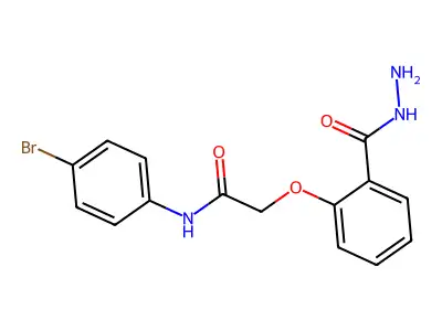 N-(4-bromophenyl)-2-[2-(hydrazinecarbonyl)phenoxy]acetamide structure