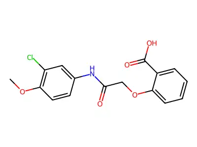 2-{[(3-Chloro-4-methoxyphenyl)carbamoyl]methoxy}benzoic acid structure