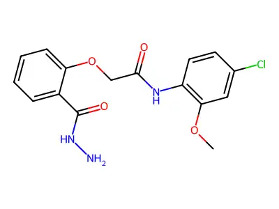 N-(4-chloro-2-methoxyphenyl)-2-[2-(hydrazinecarbonyl)phenoxy]acetamide structure