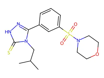 4-(2-methylpropyl)-5-[3-(morpholine-4-sulfonyl)phenyl]-4H-1,2,4-triazole-3-thiol structure