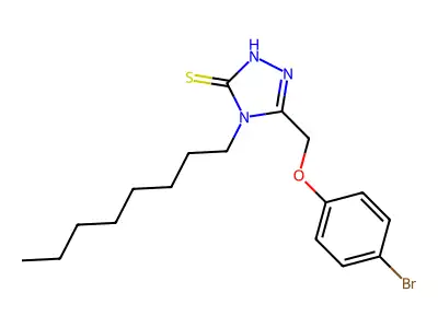 5-(4-Bromo-phenoxymethyl)-4-octyl-4H-[1,2,4]triazole-3-thiol structure
