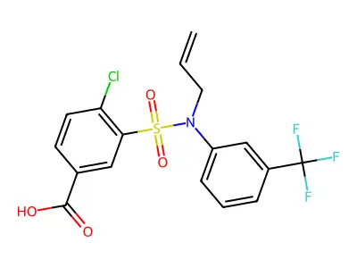 4-Chloro-3-[(prop-2-en-1-yl)[3-(trifluoromethyl)phenyl]sulfamoyl]benzoic acid structure