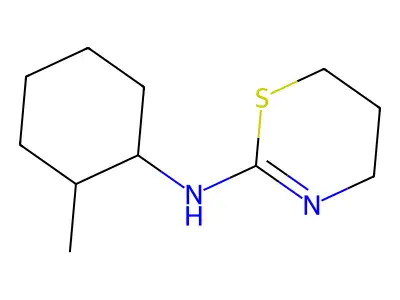 N-(2-methylcyclohexyl)-5,6-dihydro-4H-1,3-thiazin-2-amine structure