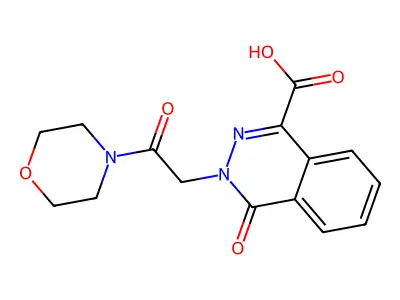 3-[2-(Morpholin-4-yl)-2-oxoethyl]-4-oxo-3,4-dihydrophthalazine-1-carboxylic acid structure