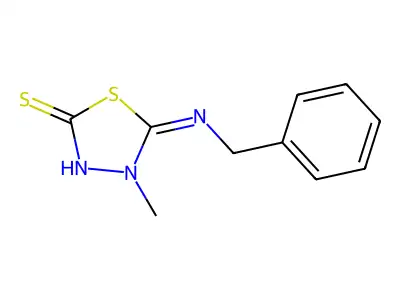 5-(Benzylimino)-4-methyl-4,5-dihydro-1,3,4-thiadiazole-2-thiol structure