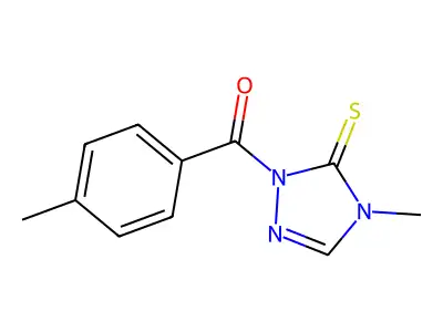 (4-Methylphenyl)-(4-methyl-5-sulfanylidene-1,2,4-triazol-1-yl)methanone structure