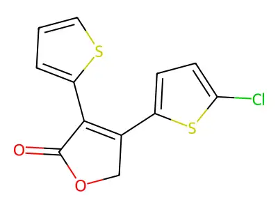 4-(5-Chlorothiophen-2-yl)-3-(thiophen-2-yl)-2,5-dihydrofuran-2-one structure